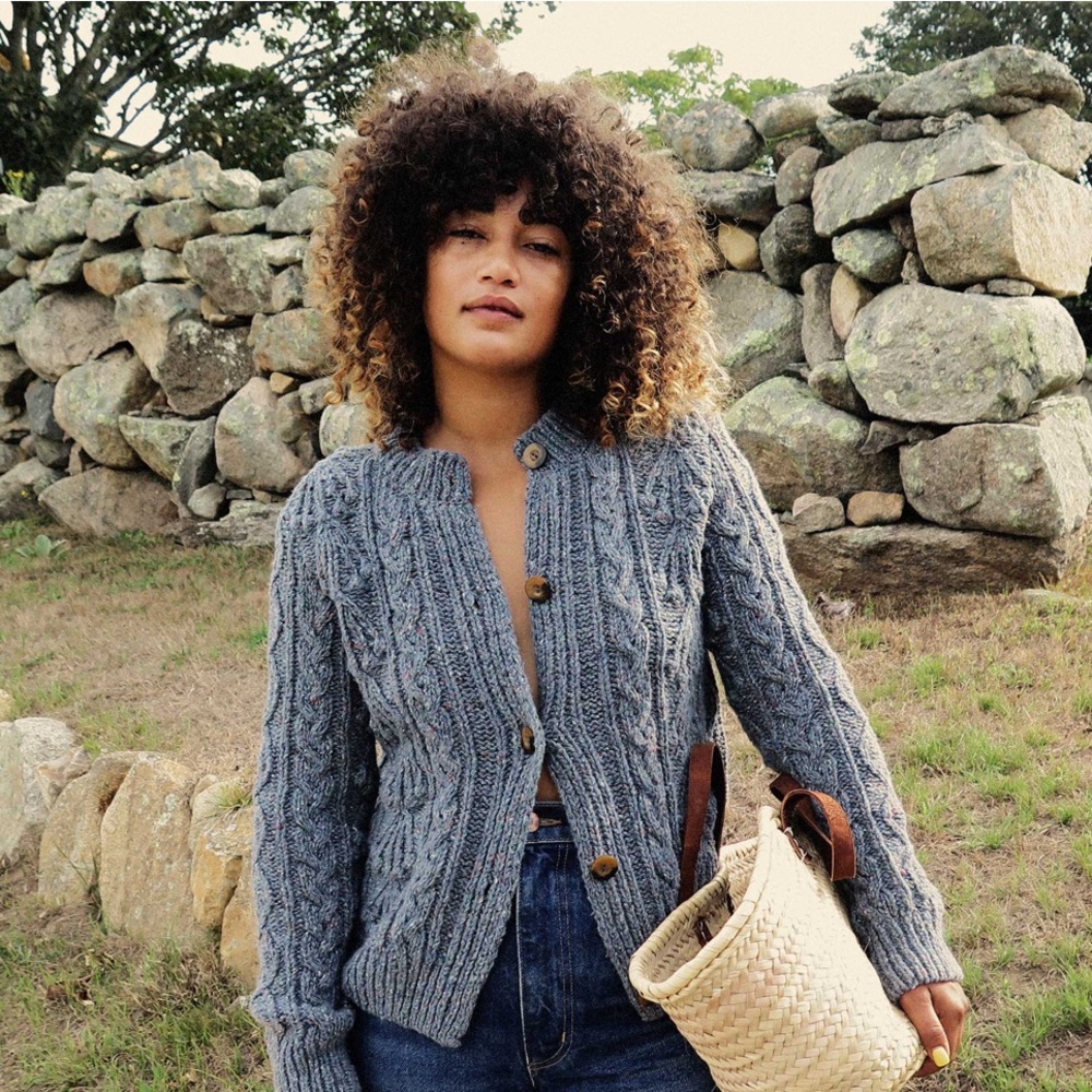Dôen Verona Cardigan Sweater - Larkspur